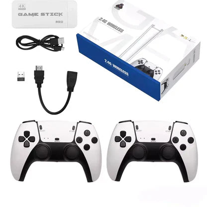 M15 Game Stick Pro 4K Console 64GB with Dual 2.4G Wireless Controllers – 20,000 Games